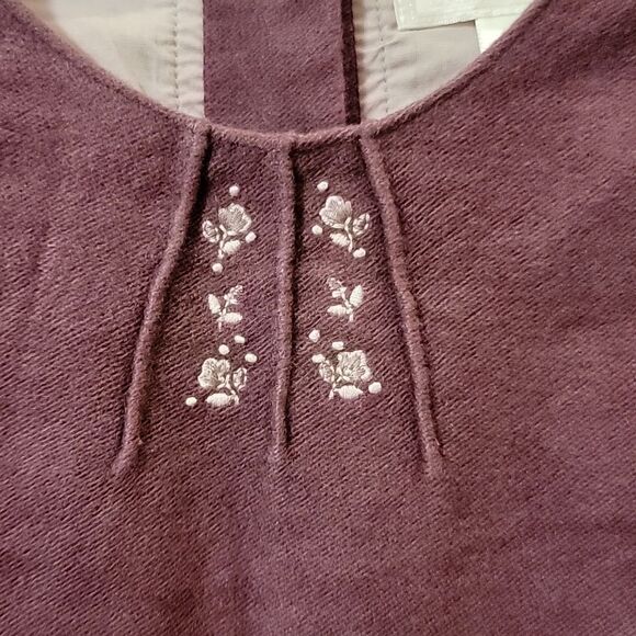 JANIE AND JACK PURPLISH-MAROON JUMPER DRESS, SIZE 12-18 MONTHS - Picture 3 of 8